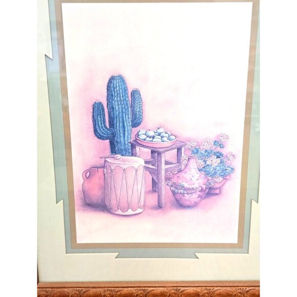 Framed Cactus & Pottery Art Print By Gail Brown - Picture 10 of 12